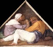 Michelangelo Buonarroti Ancestors of Christ figures Spain oil painting artist